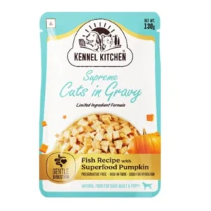 Kennel Kitchen Fish Recipe with Pumpkin Wet Dog Food – Supreme Cuts in Gravy