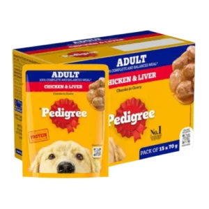 Pedigree Adult Wet Dog Food -Chicken & Liver Chunks in Gravy Flavour
