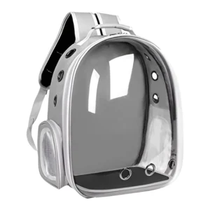Gray Transparent Pet Carrier Backpack