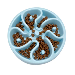 Flower Design Slow Feeder Pet Bowl